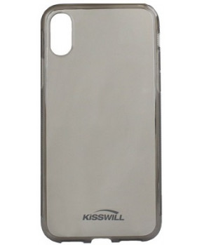 Kisswill silikonski ovitek za iPhone X, iPhone Xs - prozorno črn
