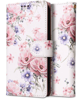 Onasi preklopna torbica Wallet denarnica Fancy Diary Samsung Galaxy A55 - Flower bela