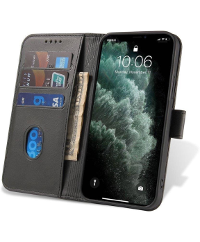 Onasi Wallet denarnica usnjena preklopna torbica Samsung Galaxy A35 - črna