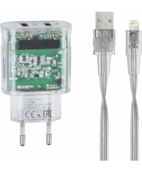 RivaCase HIŠNI POLNILEC VA4125 TD2 3,4A + podatkovno polnilni kabel Apple iPhone Lightning