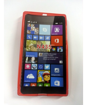 S silikonski ovitek Nokia LUMIA 435 rdeč