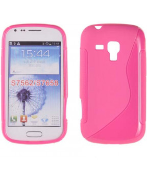 S silikonski ovitek Samsung Galaxy S Duos S7562, Trend S7560, Trend Plus pink