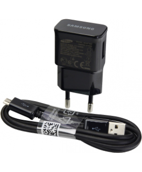 SAMSUNG HIŠNI POLNILEC 220V ETA-U90EW+ECB-DU4AWE 2A z USB data kablom črn