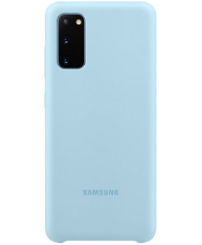 SAMSUNG original silikonski ovitek EF-PG985TLE za SAMSUNG Galaxy S20 Plus G985 - svetlo moder