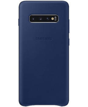 SAMSUNG original usnjen ovitek EF-VG975LNE za SAMSUNG Galaxy S10 Plus G975 - modra zaščita zadnjega dela
