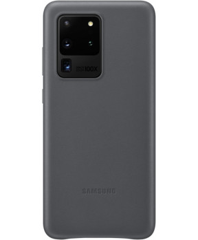 SAMSUNG original usnjen ovitek EF-VG988LJE za SAMSUNG Galaxy S20 Ultra - zaščita zadnjega dela - siv