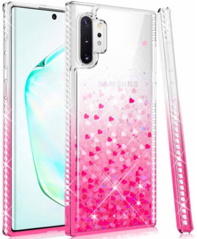 Silikonski ovitek z bleščicami in diamantki za Samsung Galaxy A51 A515 - pink
