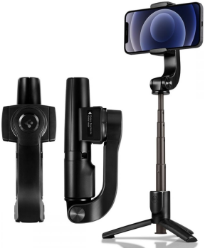 Spigen S610W selfie tripod GIMBAL stojalo za snemanje in slikanje selfie posnetkov - črn