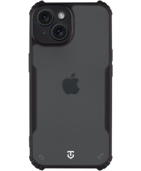 Tactical Quantum silikonski ovitek za iPhone 15 Plus - prozorno črn