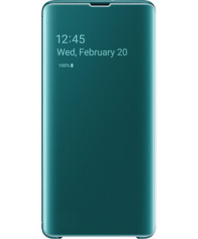 SAMSUNG original torbica Clear View EF-ZG975CGE za SAMSUNG Galaxy S10 Plus G975 - zelena