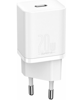Slika izdelka: Baseus adapter hišni polnilec 220V Super-SI Quick Charge 20W vhod Type C - Original (EU Blister) bel