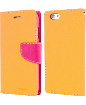 GOOSPERY preklopna torbica Fancy Diary SAMSUNG GALAXY S6 Edge G925 - rumeno pink