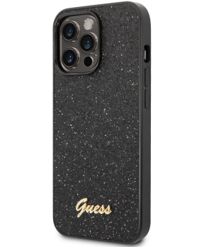 GUESS GUHCP14XHGGSHK ovitek za iPhone 14 Pro Max - črn z bleščicami