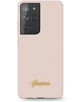 GUESS GUHCS21LLSLMGLP silikonski ovitek za Samsung Galaxy S21 Ultra G998 - roza