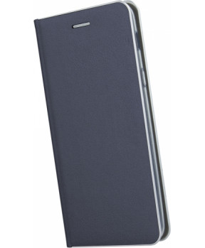 Havana Premium preklopna torbica Samsung Galaxy J4 Plus 2018 J415 - modra s srebrnim robom