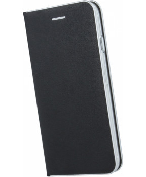Havana Premium preklopna torbica Samsung Galaxy A20e A202 - črna s srebrnim robom