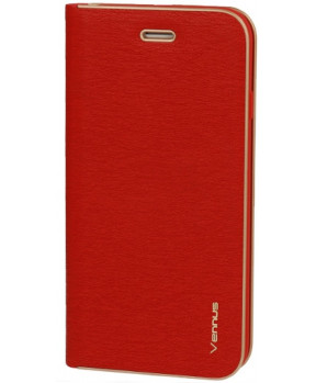 Havana Premium preklopna torbica Samsung Galaxy A52 A525 / Samsung Galaxy A52s A528 - rdeča z zlatim robom