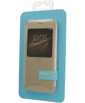 Huawei original preklopna torbica S-View za Huawei Honor 8 zlata z okenčkom