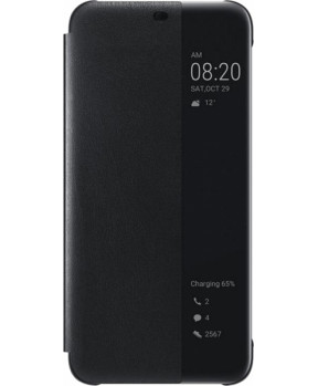 Huawei original preklopna torbica Smart View za Huawei Mate 20 Lite črn z okenčkom