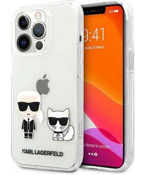Originalen KARL LAGERFELD ovitek iPhone 13 Pro - Karl and Choupette -  prozorna zaščita - KLHCP13LCKTR
