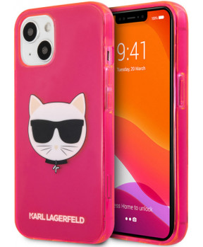 Slika izdelka: KARL LAGERFELD KLHCP13MCHTRP za iPhone 13 6.1 pink silikonska zaščita - Choupetts head