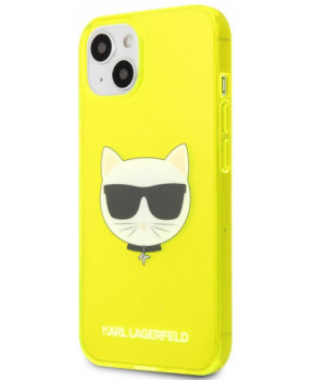Slika izdelka: KARL LAGERFELD KLHCP13MCHTRY za iPhone 13 6.1 rumena silikonska zaščita - Choupetts head