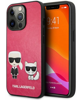 Slika izdelka: KARL LAGERFELD KLHCP13XPCUSKCP za iPhone 13 Pro Max - roza Full Body Icon