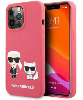 Slika izdelka: KARL LAGERFELD KLHCP13XSSKCP za iPhone 13 Pro Max pink silikonska zaščita - Full Bodies