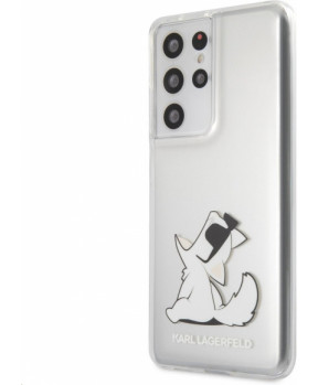 Originalen KARL LAGERFELD ovitek Samsung Galaxy S21 Ultra G998 - Choupette Fun - prozorna trda zaščita - KLHCS21LCFNRC