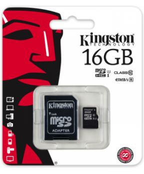 Kingston SPOMINSKA KARTICA 16 GB micro SD (2v1 MICRO-SDHC ) 