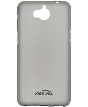 Kisswill silikonski ovitek za Huawei Y6 2017 - prozorno črn