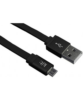 Kit podatkovni kabel microUSB - USB črn 1 m