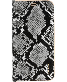 Preklopna torbica z vzorcem kače za iPhone 12 Pro črno bela