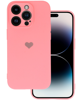 Liquid silikonski ovitek Love za iPhone 13 6.1  - roza
