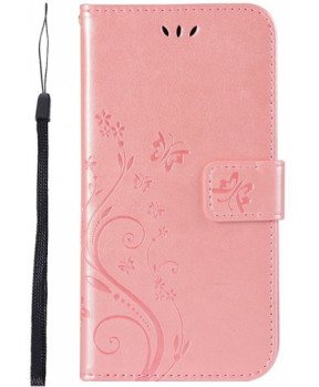 Onasi Butterfly preklopna torbica za Samsung Galaxy A50 A505 - roza