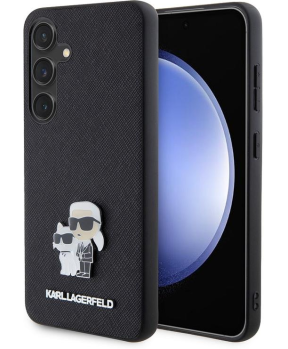 Originalen KARL LAGERFELD ovitek Samsung Galaxy S24 Plus 5G - IML NFT Full Bodies Saffiano - črna zaščita - KLHCS24MPSAKCMPK