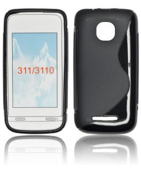 S silikonski ovitek Nokia Asha 311 črn
