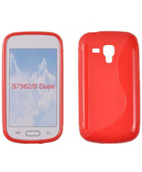 S silikonski ovitek Samsung Galaxy S Duos S7562, Trend S7560, Trend Plus rdeč