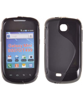 S silikonski ovitek Samsung Galaxy mini S5570 črn