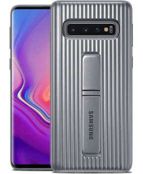 SAMSUNG original ovitek EF-RG975CSE za SAMSUNG Galaxy S10 Plus G975 Rugged - učinkovita zaščita - srebrn