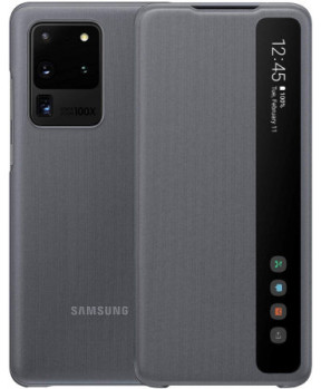 Slika izdelka: SAMSUNG original torbica Clear View EF-ZG988CJE za SAMSUNG Galaxy S20 Ultra G988 - siva