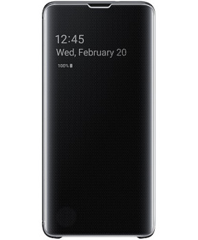 SAMSUNG original torbica Clear View EF-ZG973CBE za SAMSUNG Galaxy S10 G973 - črna