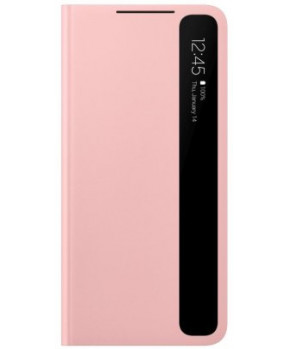 SAMSUNG original torbica Clear View EF-ZG991CPE za SAMSUNG Galaxy S21 G991 - roza