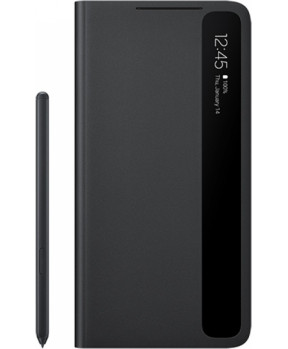 Slika izdelka: SAMSUNG original torbica Clear View EF-ZG99PCB + pisalo S Pen EF-ZG99PBT za SAMSUNG Galaxy S21 Ultra G998 - črna