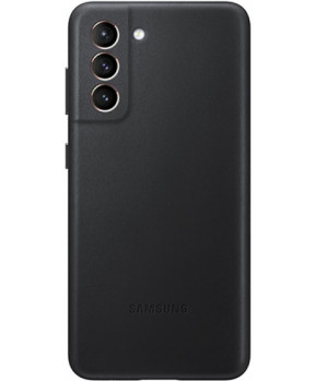 SAMSUNG original usnjen ovitek EF-VG996LBE za SAMSUNG Galaxy S21 Plus G996 - zaščita zadnjega dela - črn
