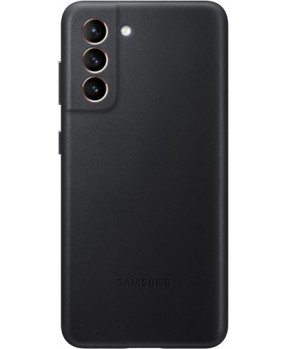 SAMSUNG original usnjen ovitek EF-VG991LBE za SAMSUNG Galaxy S21 G991 - zaščita zadnjega dela - črn