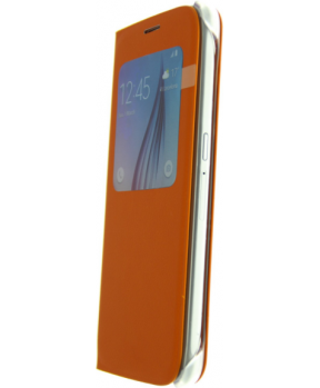 SAMSUNG original S-View EF-CG920PLE preklopna torbica SAMSUNG Galaxy S6 G920 oranžna