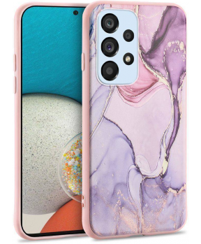 Silikonski ovitek Marble za Samsung Galaxy A53 - roza