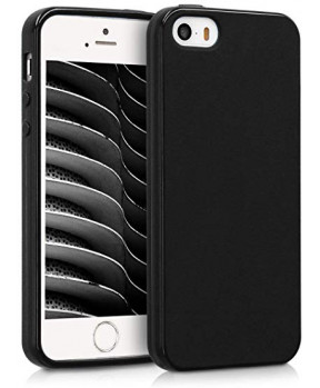 Silikonski ovitek za iPhone 5, iPhone 5s, iPhone SE - mat črn