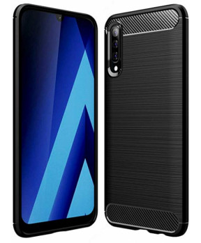 Silikonski ovitek za Samsung Galaxy A70 A705 - mat carbon črn